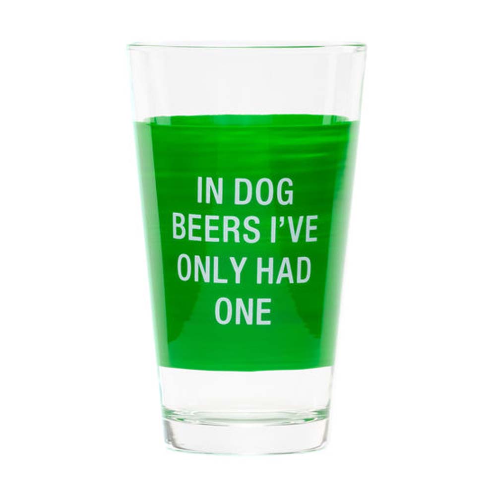 DOG BEERS Say What Pint Glass